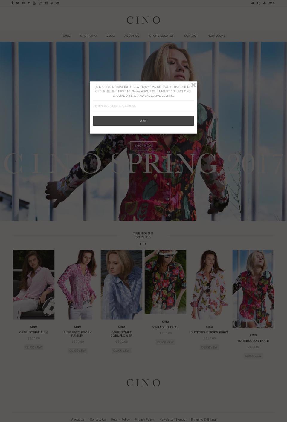 cinostore.com shopify website screenshot