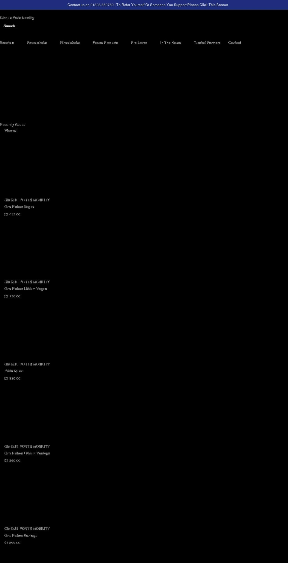 cinqueportsmobility.com shopify website screenshot