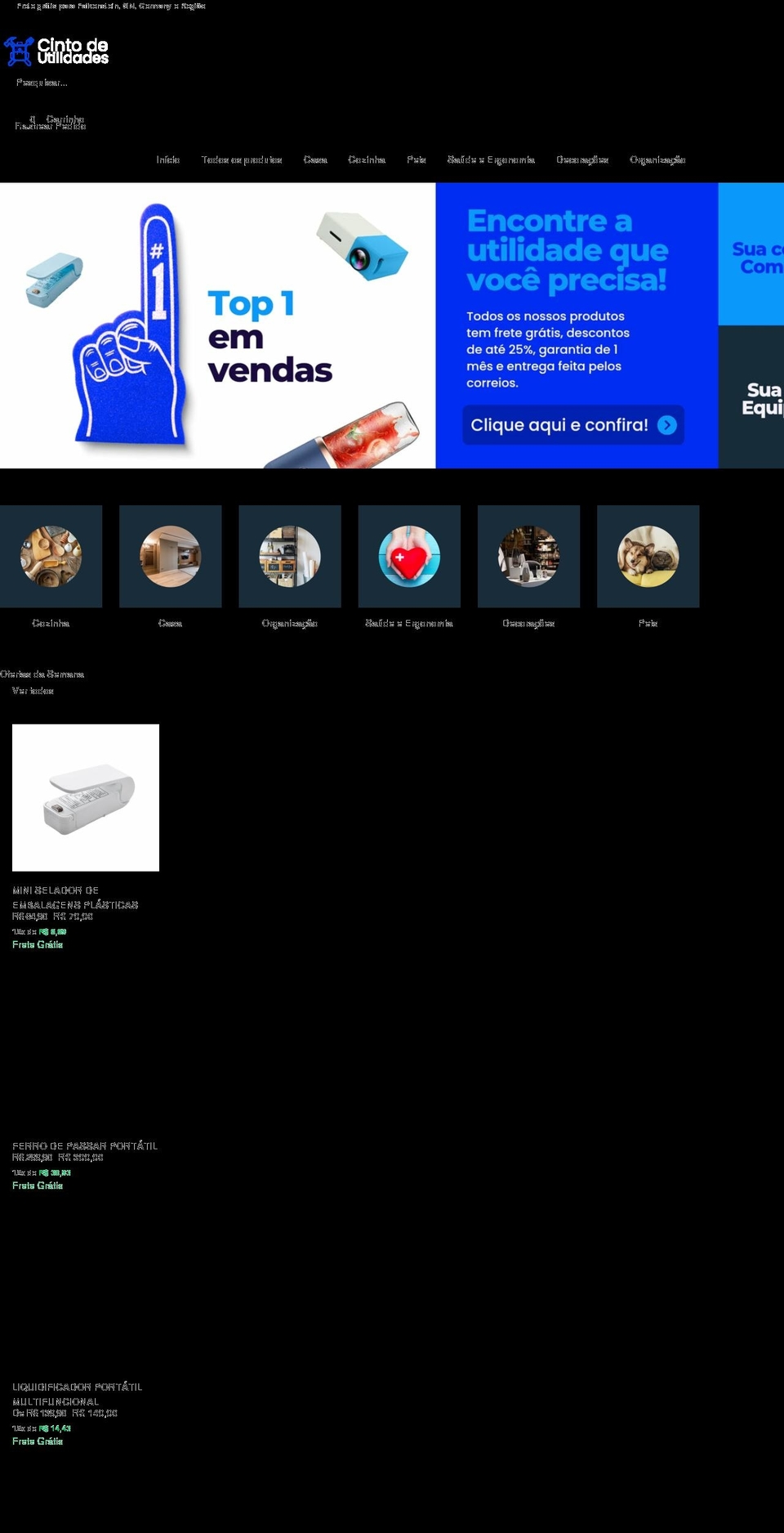 cintodeutilidades.com shopify website screenshot