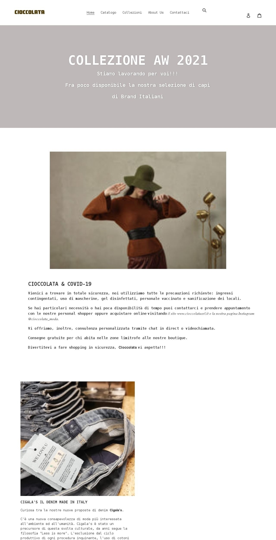 cioccolatasrl.it shopify website screenshot