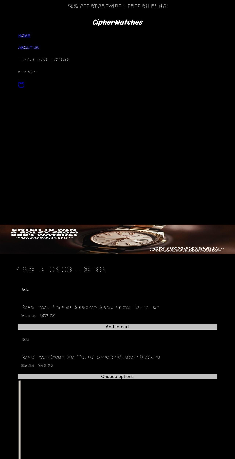 cipherwatches.com — Shopify storefront screenshot