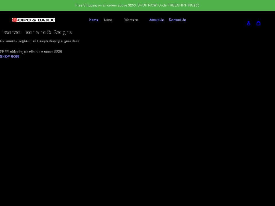 cipobaxx.com.au shopify website screenshot