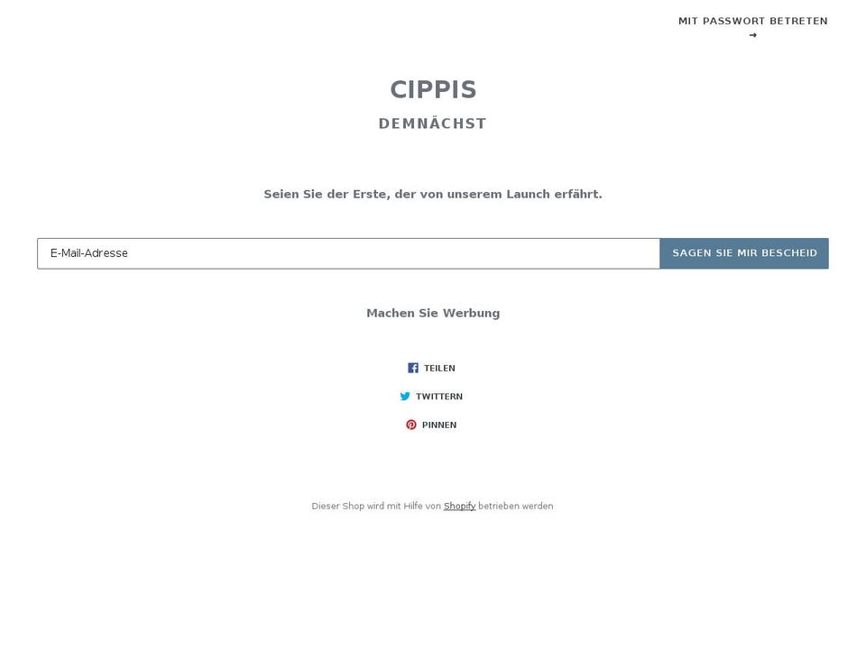 cippis.com — Shopify storefront screenshot