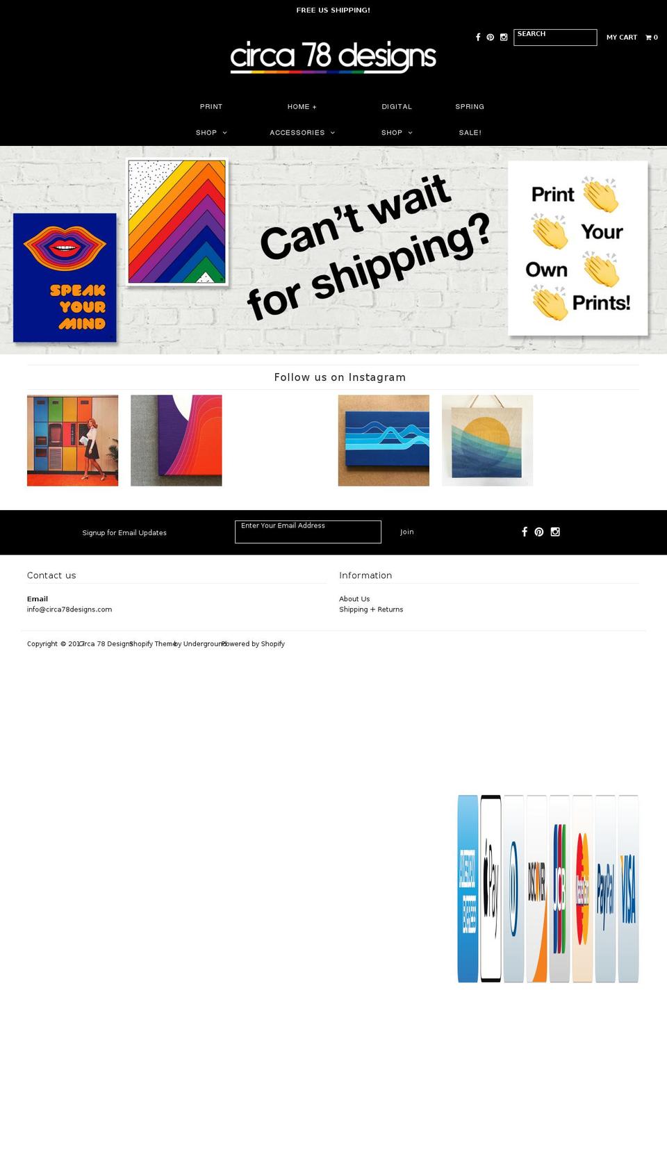 circa78designs.com shopify website screenshot