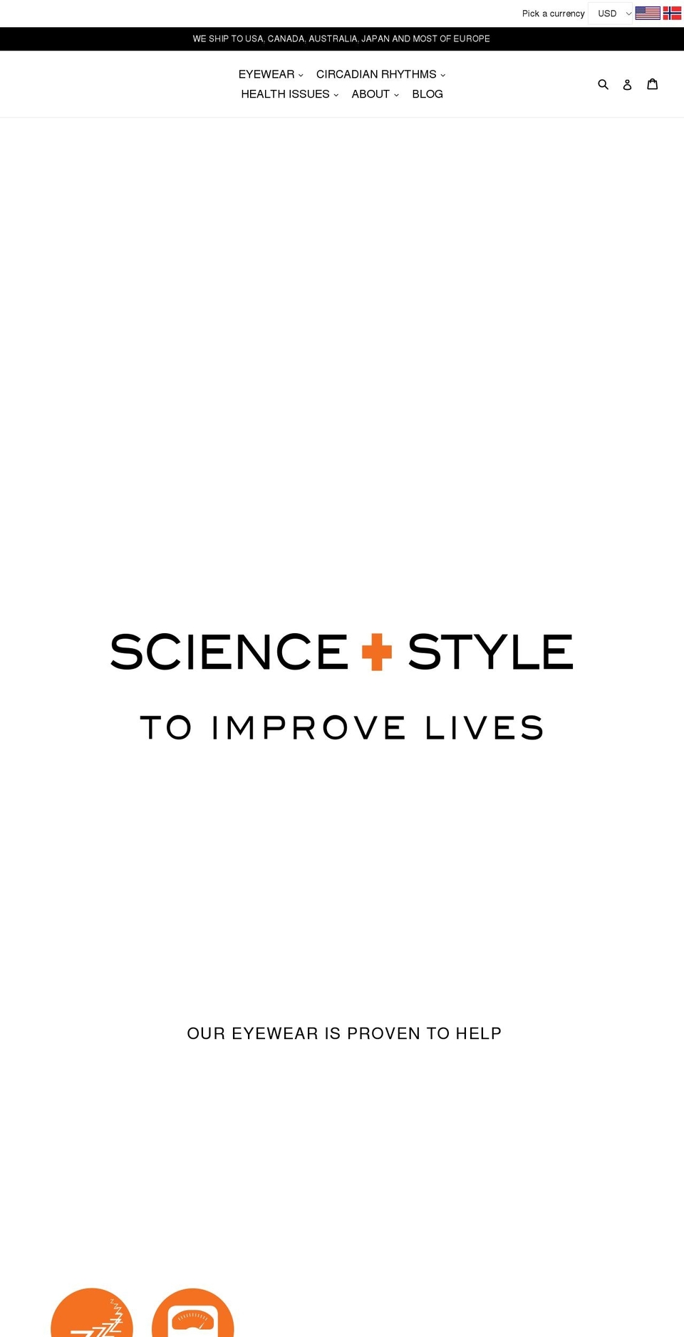 circadianeyewear.com — Shopify storefront screenshot