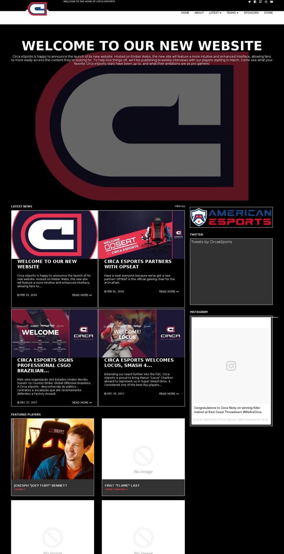 circaesports.com — Shopify storefront screenshot