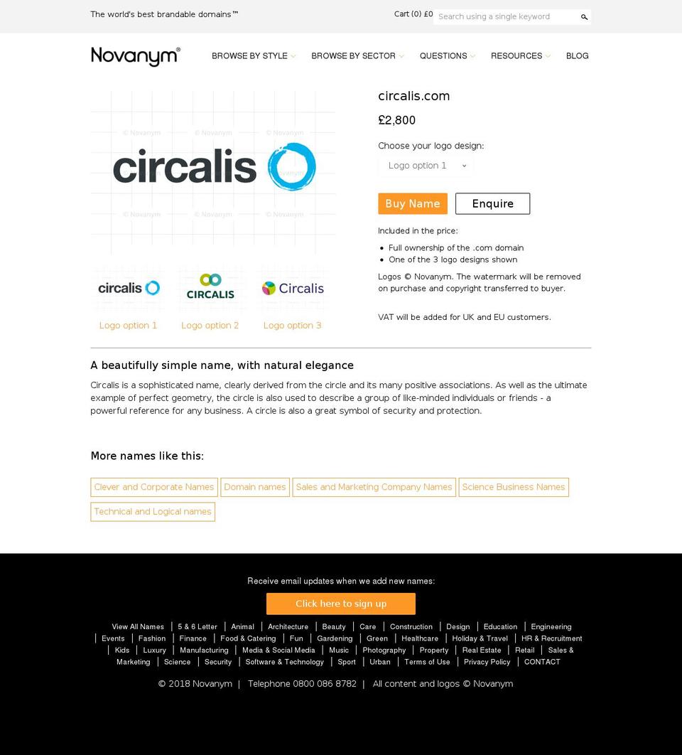 circalis.com — Shopify storefront screenshot