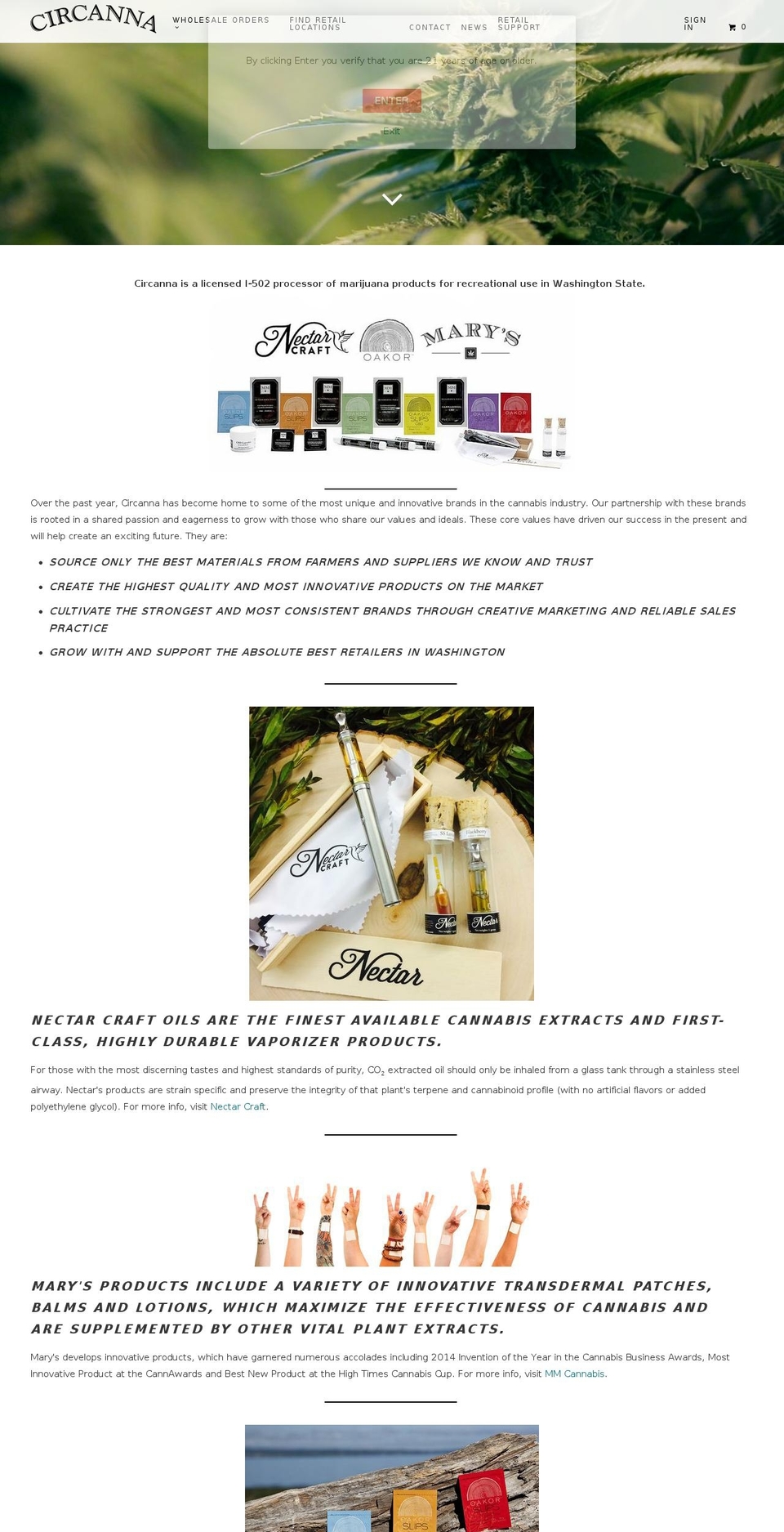 circannabrands.com shopify website screenshot