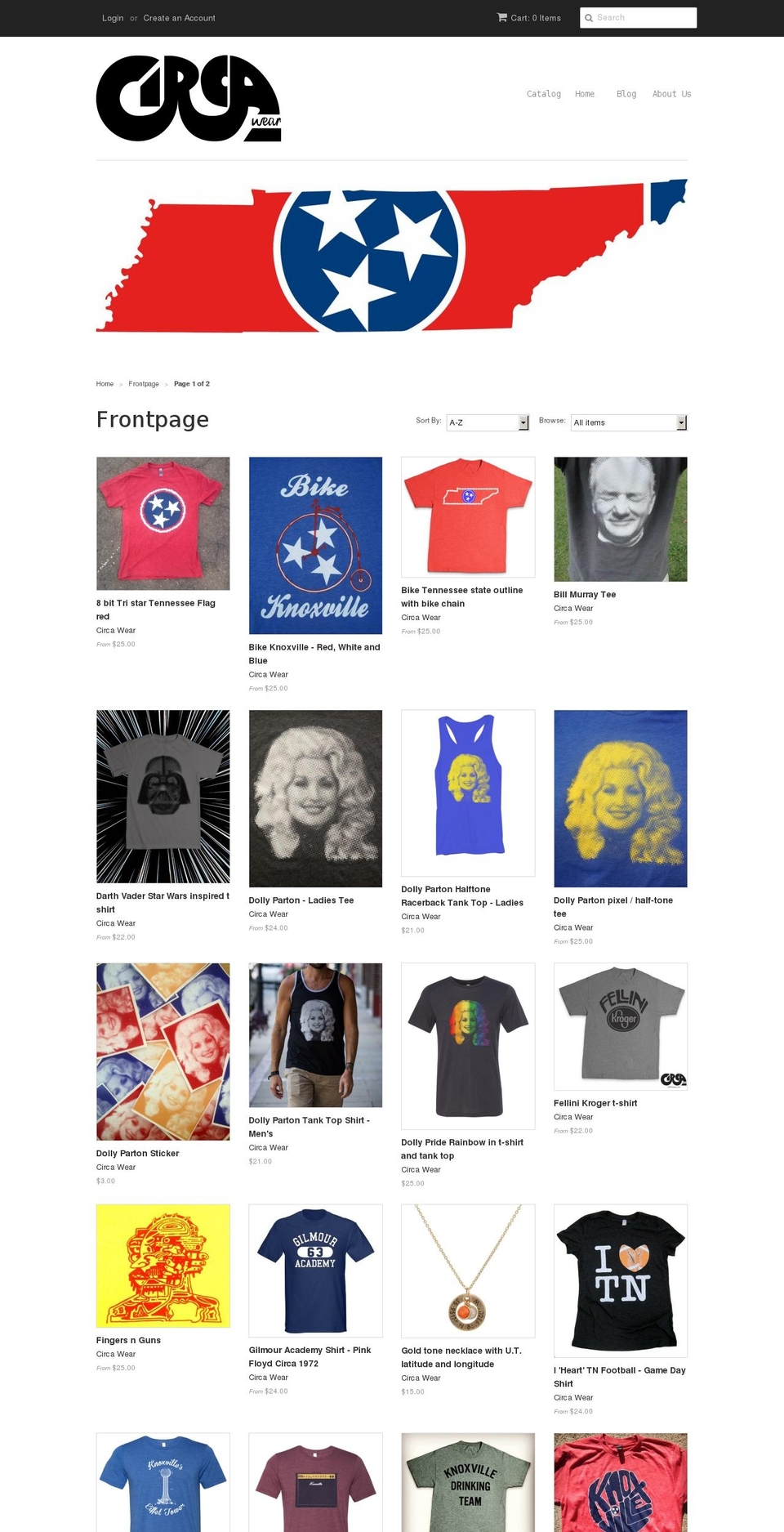 circaprinting.com — Shopify storefront screenshot