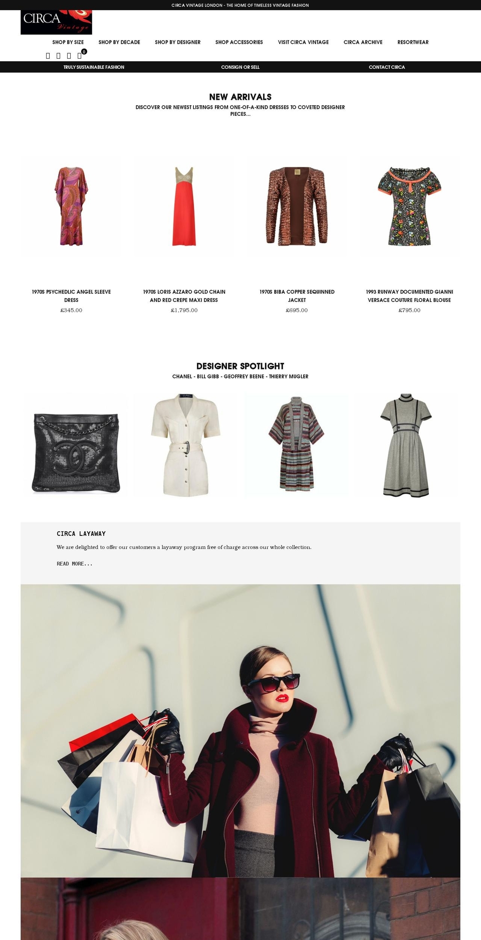 circavintage.com shopify website screenshot