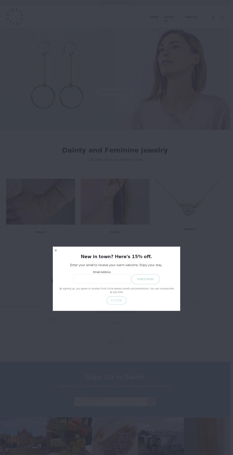 circlecirclejewelry.com — Shopify storefront screenshot