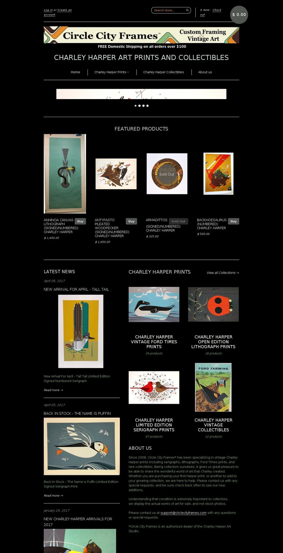 circlecityframes.com shopify website screenshot