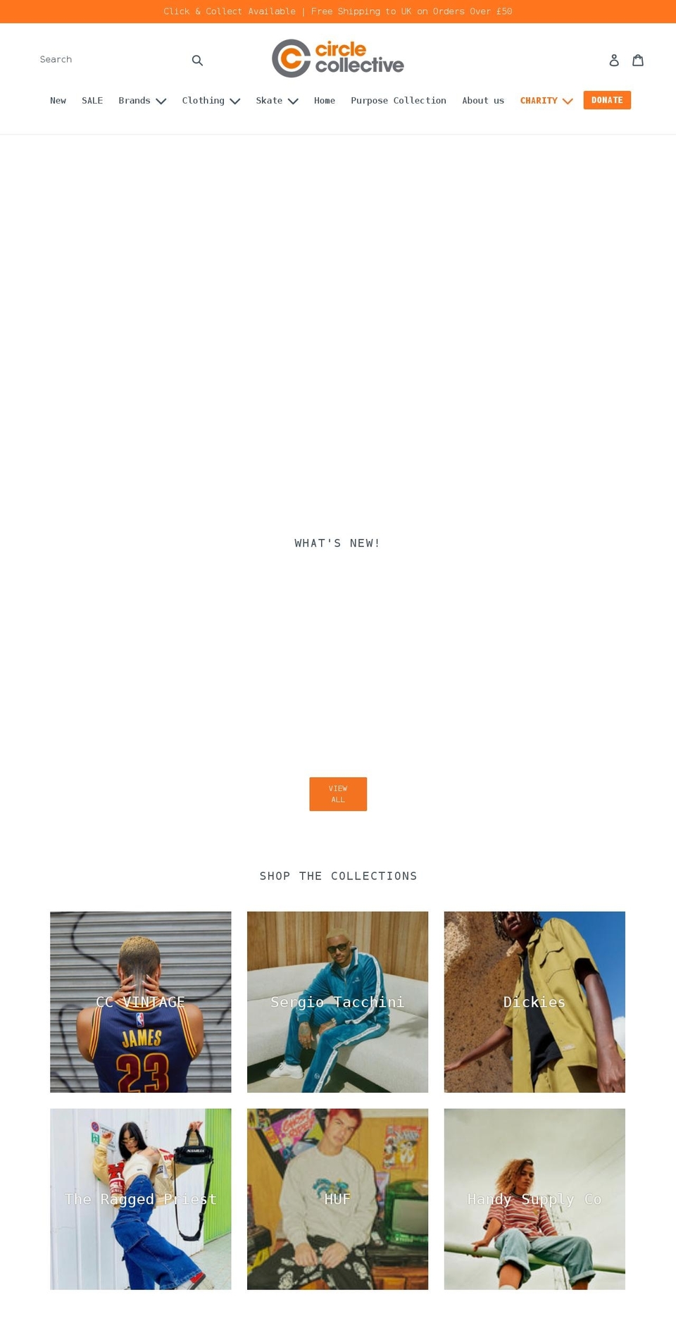 Orange - Updated GB Shopify theme site example circlecollective.org