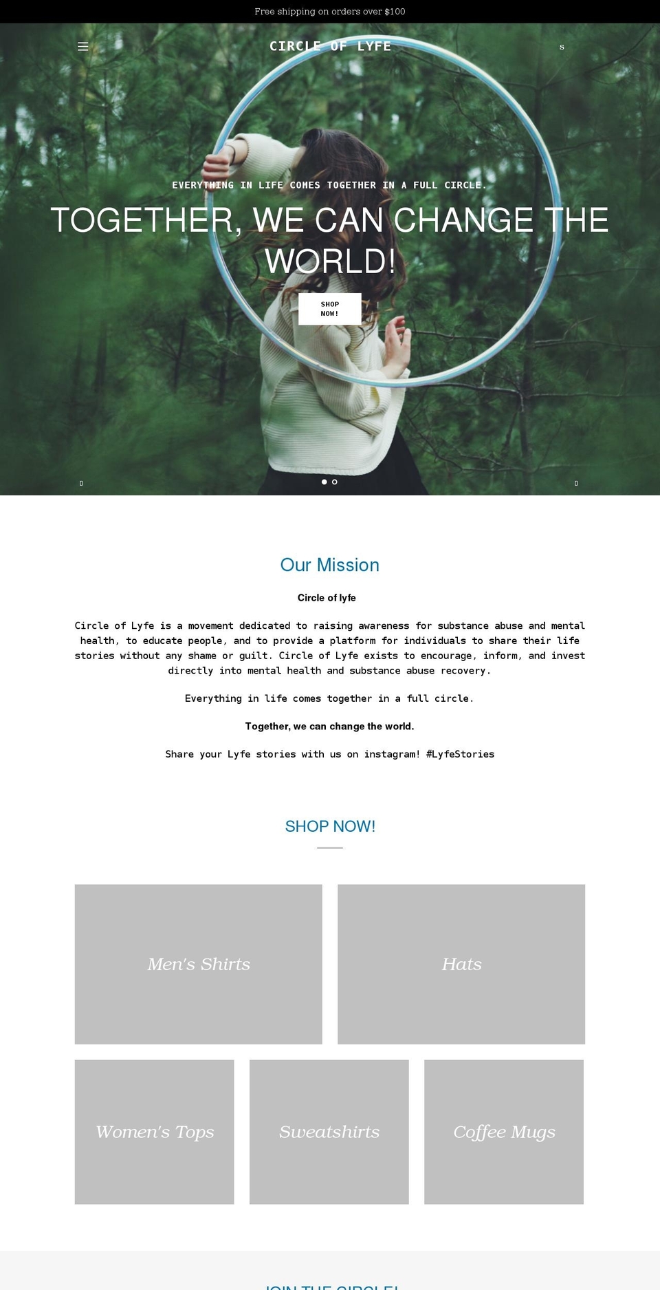 circleoflyfe.net shopify website screenshot