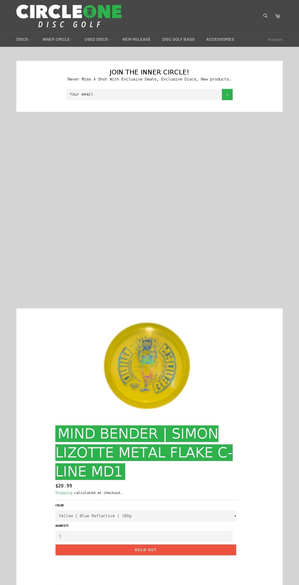 circleonedg.com shopify website screenshot