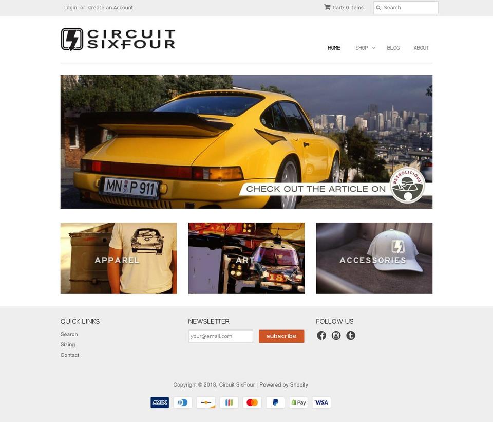 circuitsixfour.com — Shopify storefront screenshot