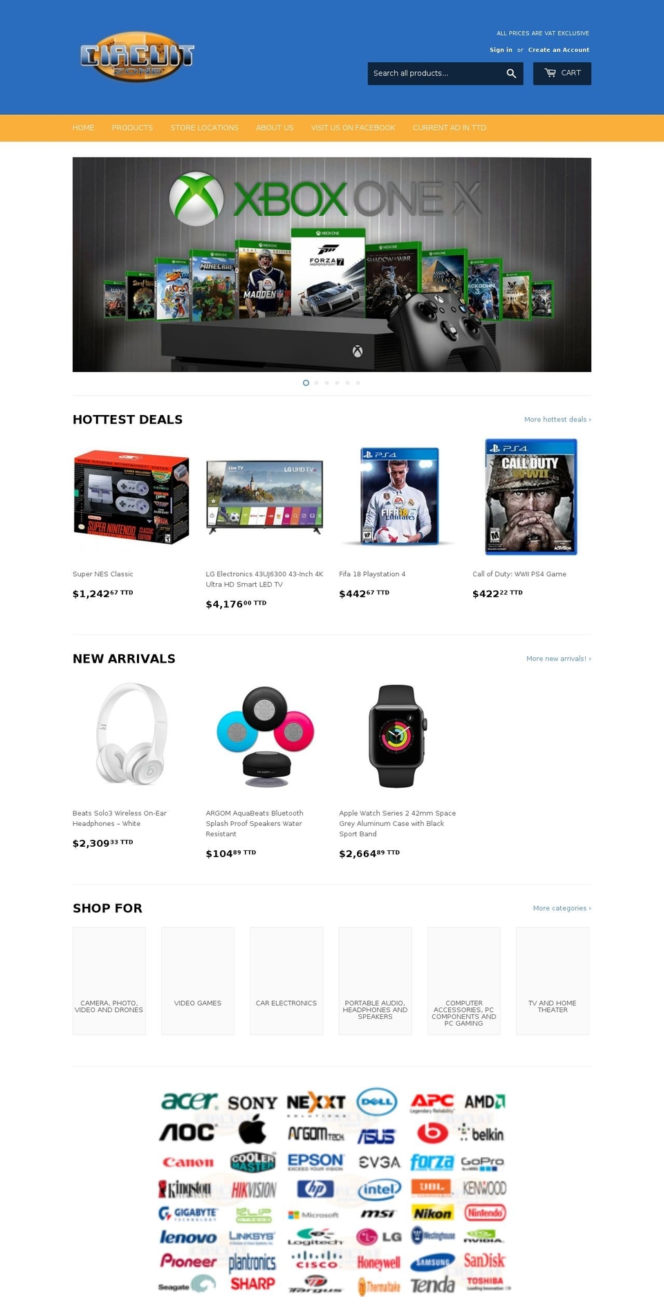 circuitzone.net shopify website screenshot