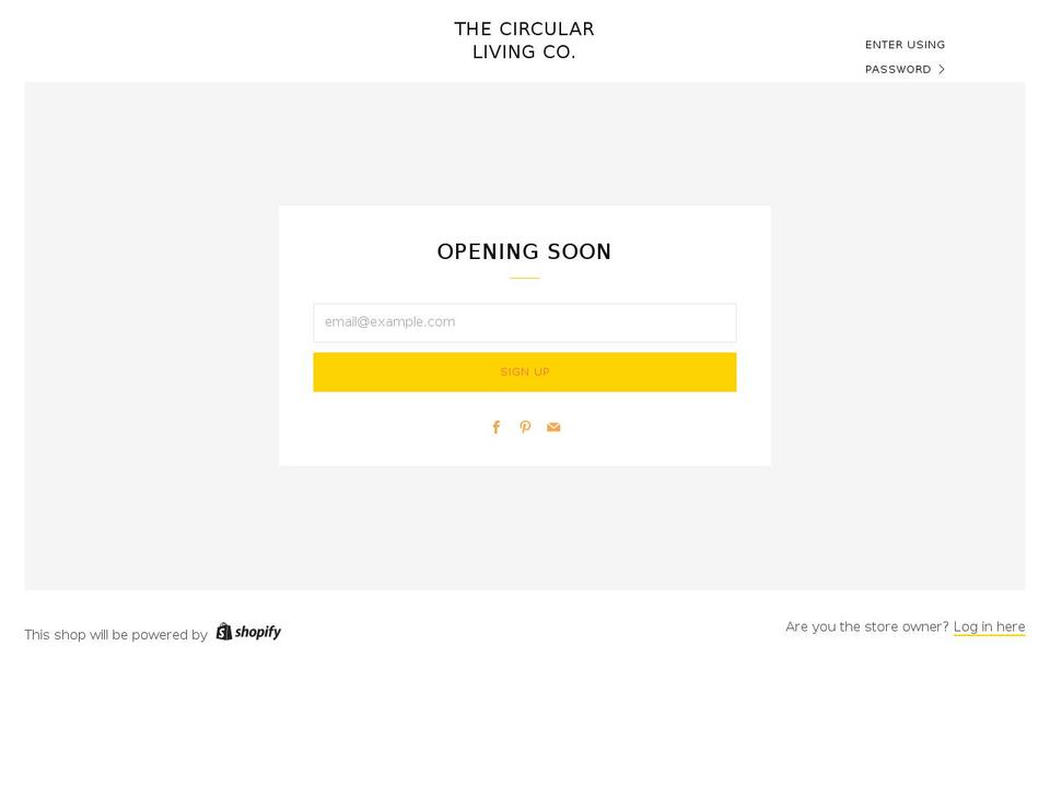 circularlivingco.com shopify website screenshot