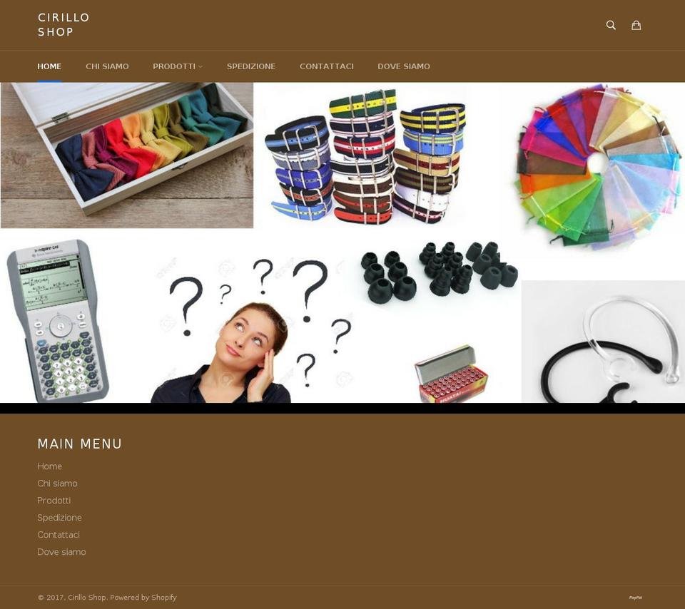 cirilloshop.com shopify website screenshot