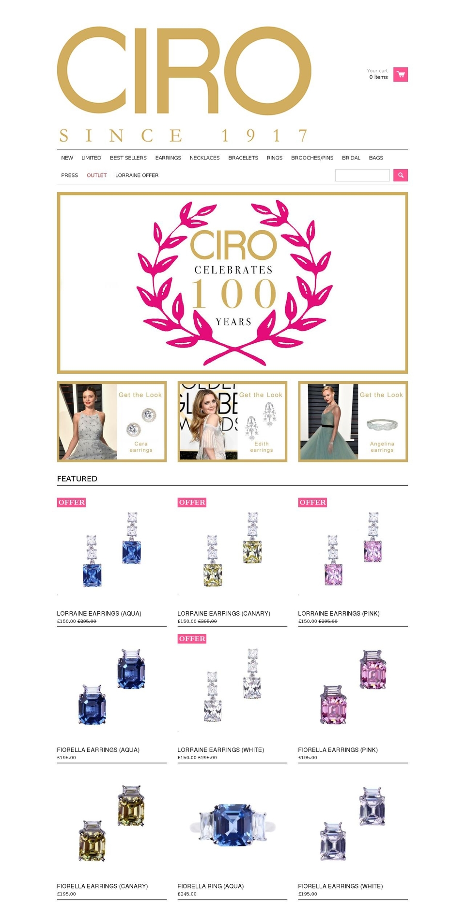 cirojewellery.com shopify website screenshot