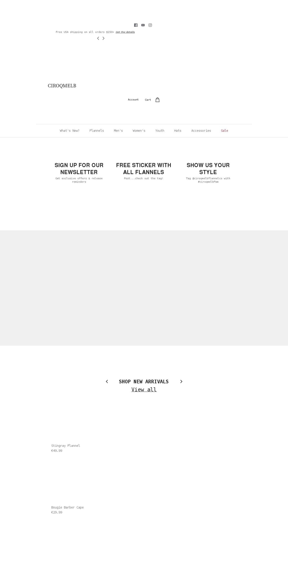 ciroqmelb.com shopify website screenshot