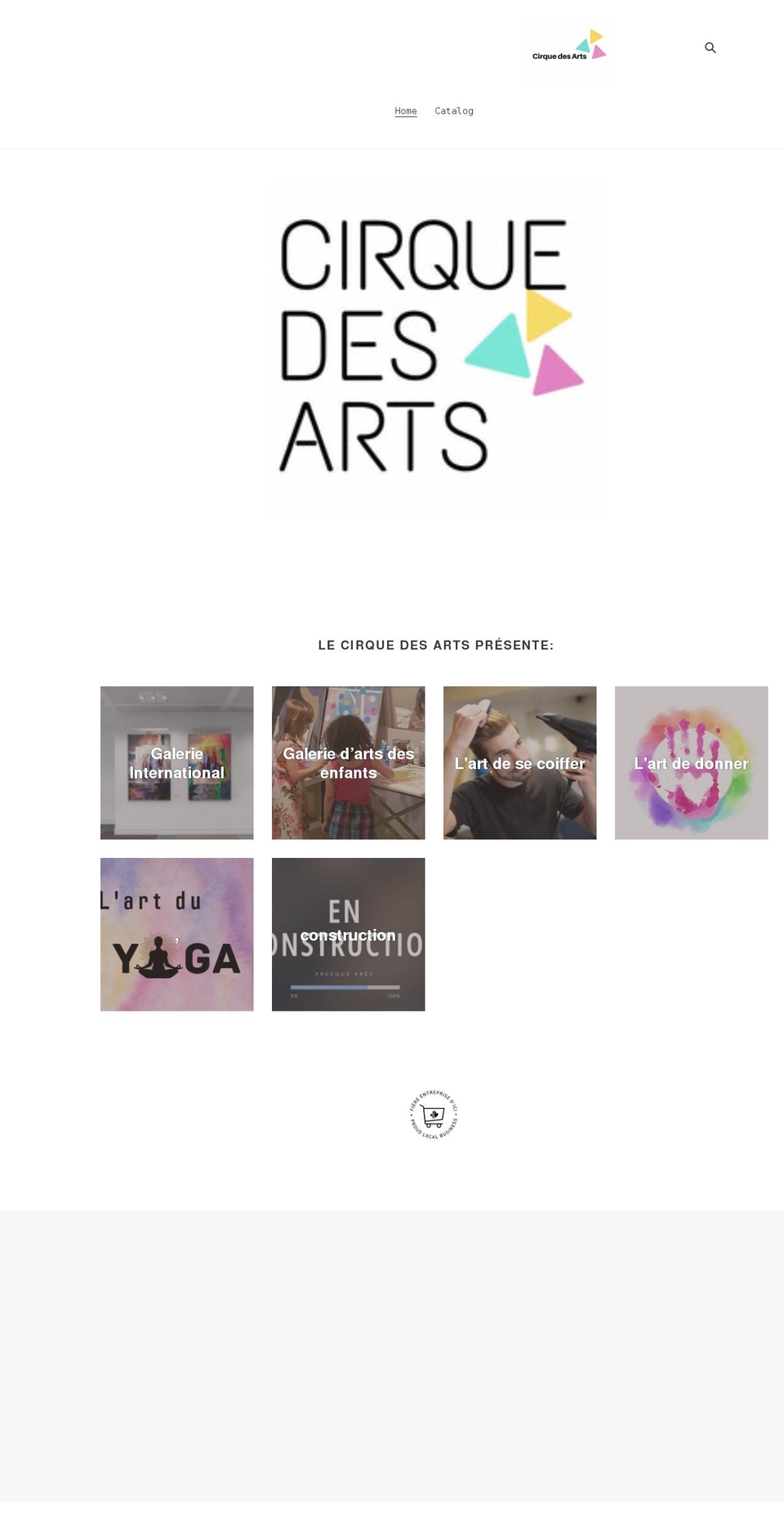 cirquedesarts.com shopify website screenshot