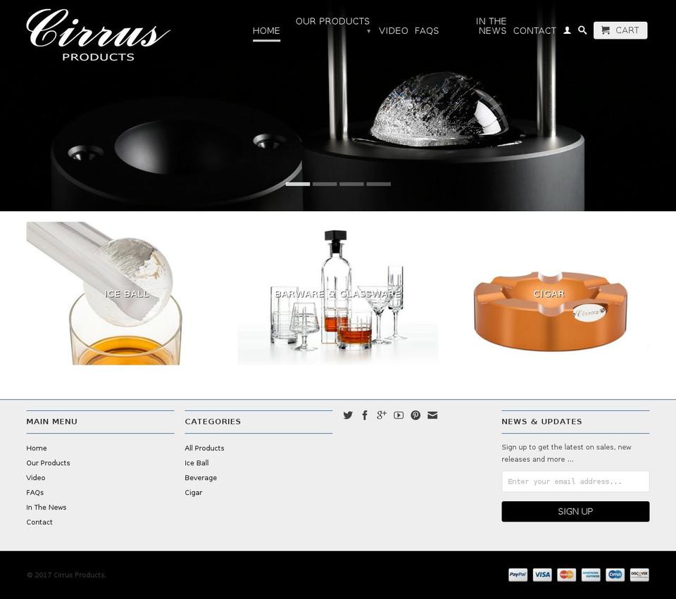 cirrusbrand.com shopify website screenshot