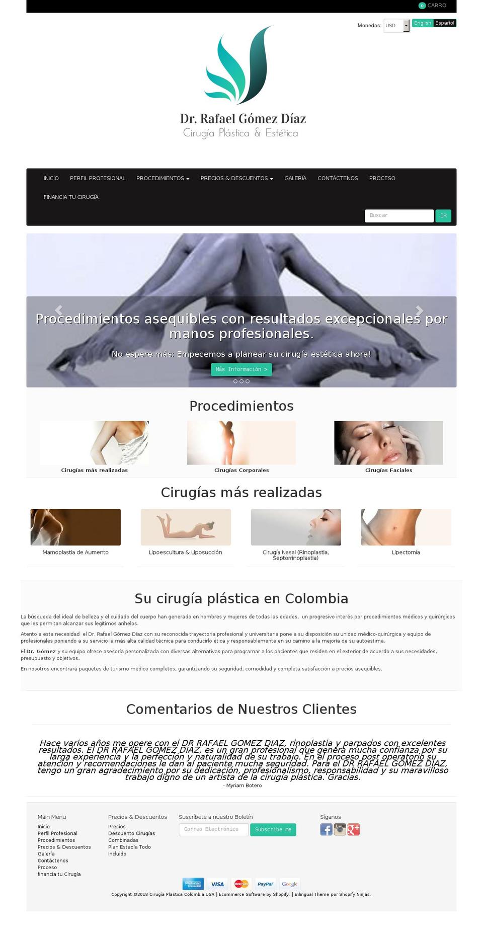 bilingual-coffee-theme-v5-04 Shopify theme site example cirugiaplasticacolombiausa.com