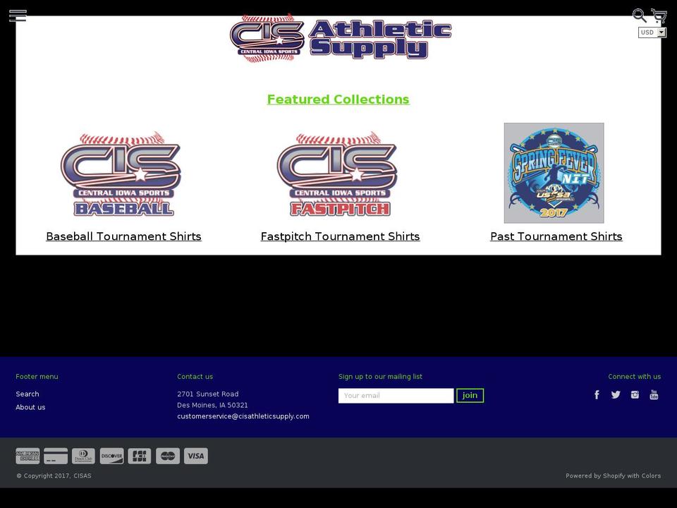 cisathleticsupply.com shopify website screenshot