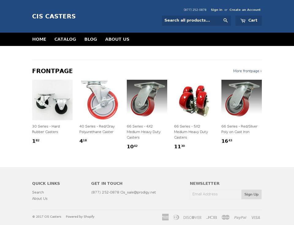 ciscasters.com shopify website screenshot