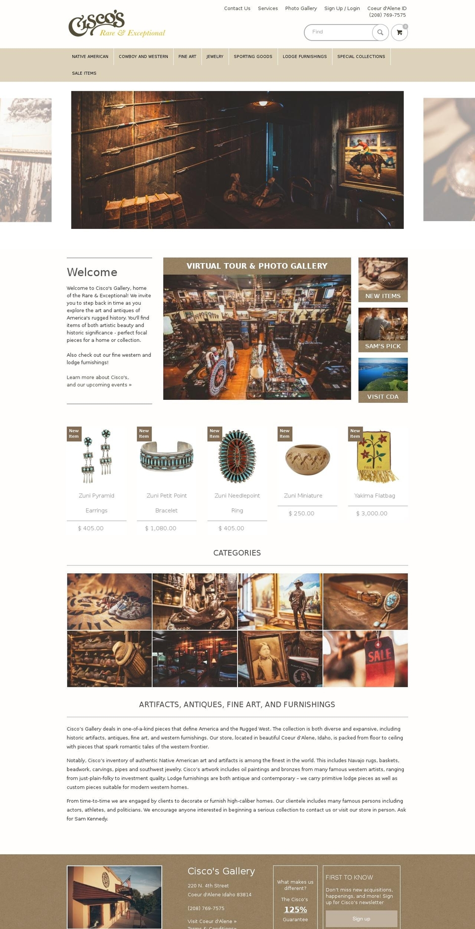 ciscosgallery.com shopify website screenshot