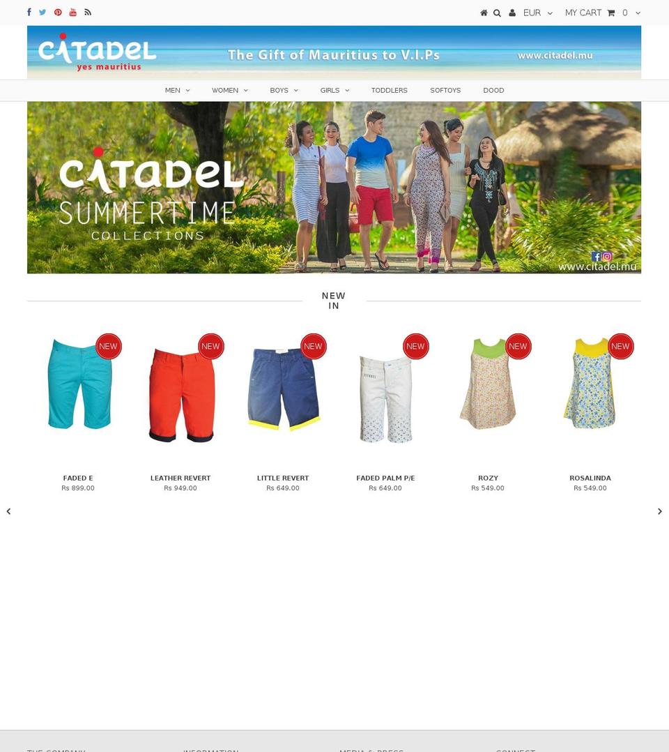 citadel.mu shopify website screenshot