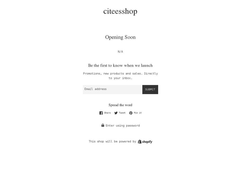 citeesshop.myshopify.com shopify website screenshot