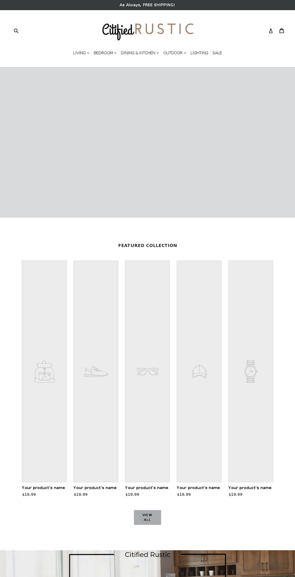 citifiedrustic.com — Shopify storefront screenshot