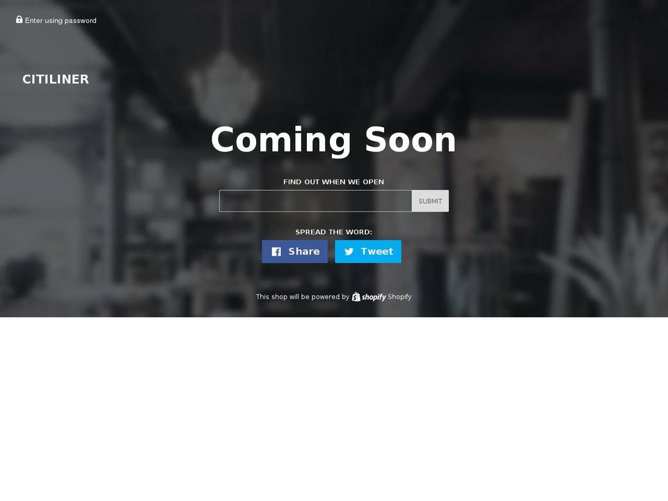 citiliner.net shopify website screenshot