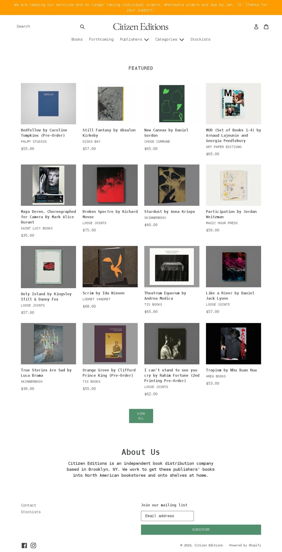 citizeneditions.com shopify website screenshot