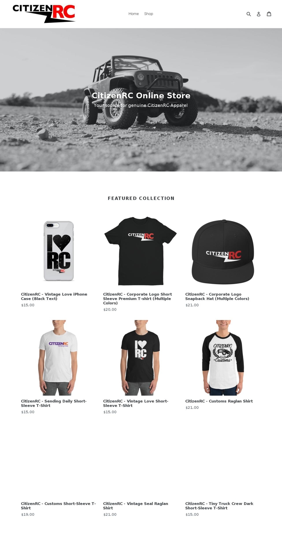 citizenrc.com — Shopify storefront screenshot