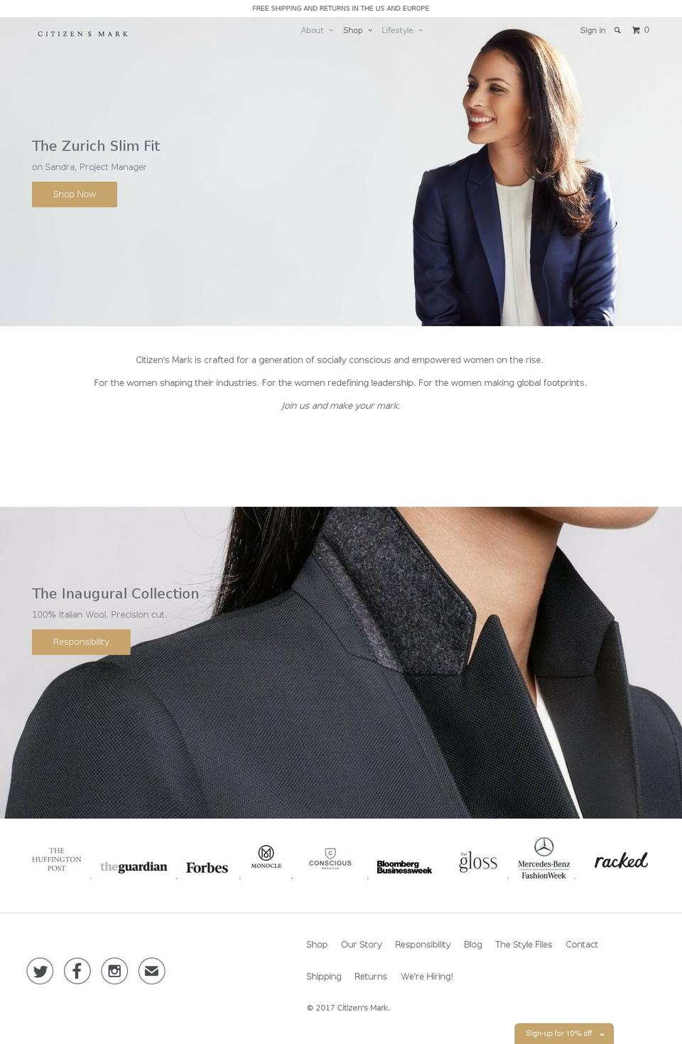 citizensmark.com shopify website screenshot