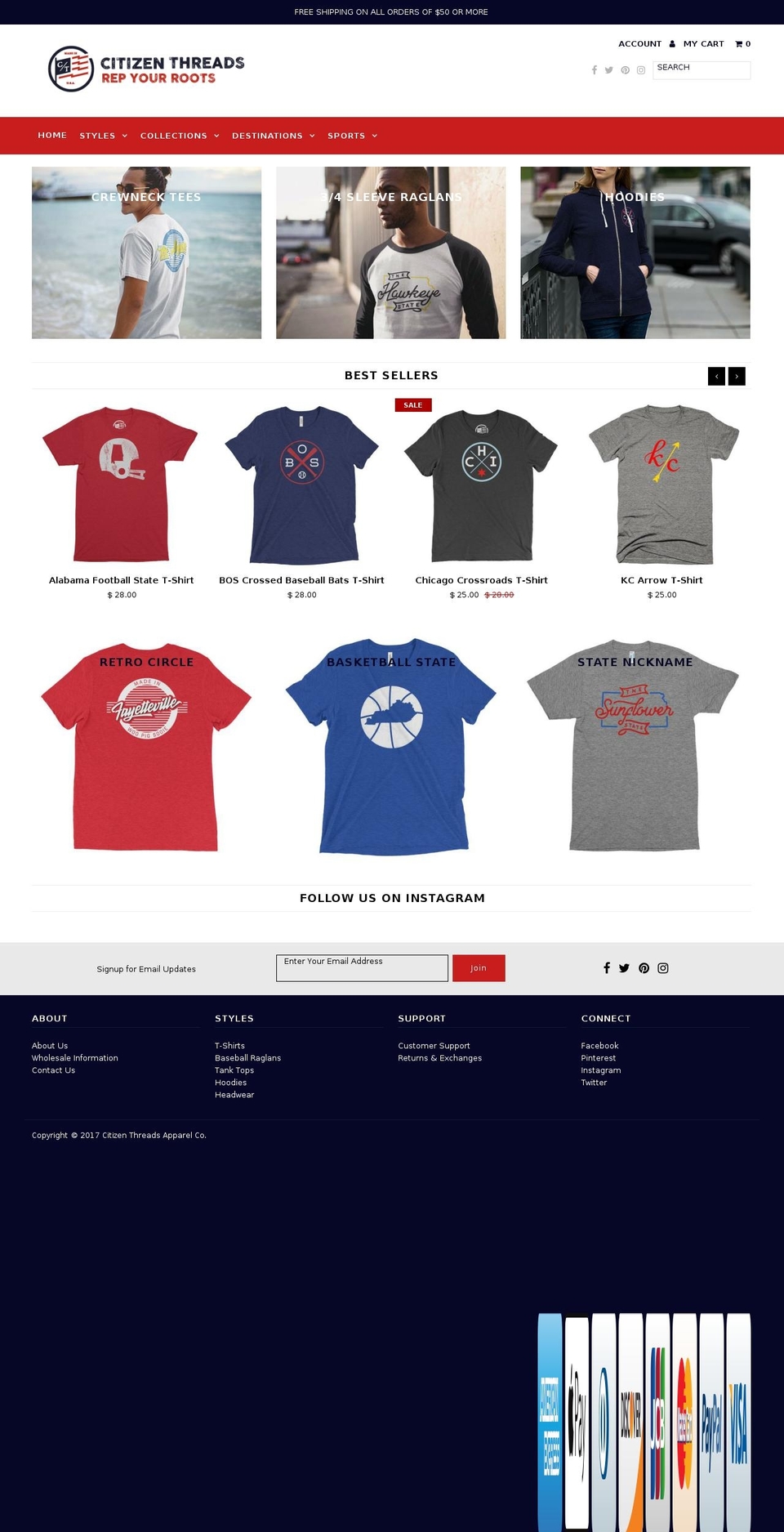 citizenthreads.com shopify website screenshot