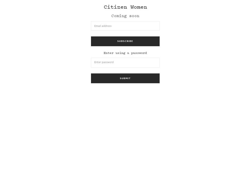 citizenwomen.com — Shopify storefront screenshot