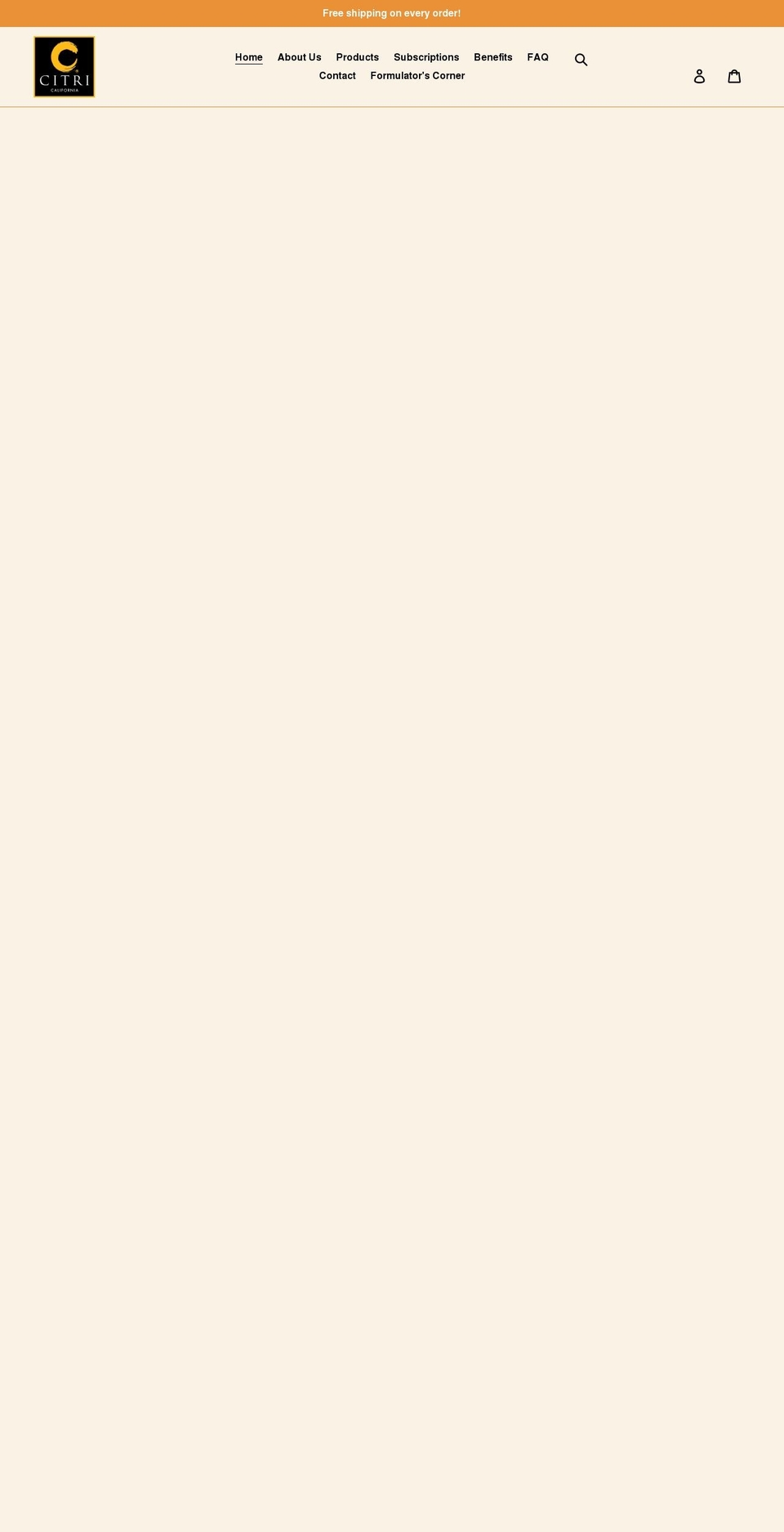 citricalifornia.com shopify website screenshot