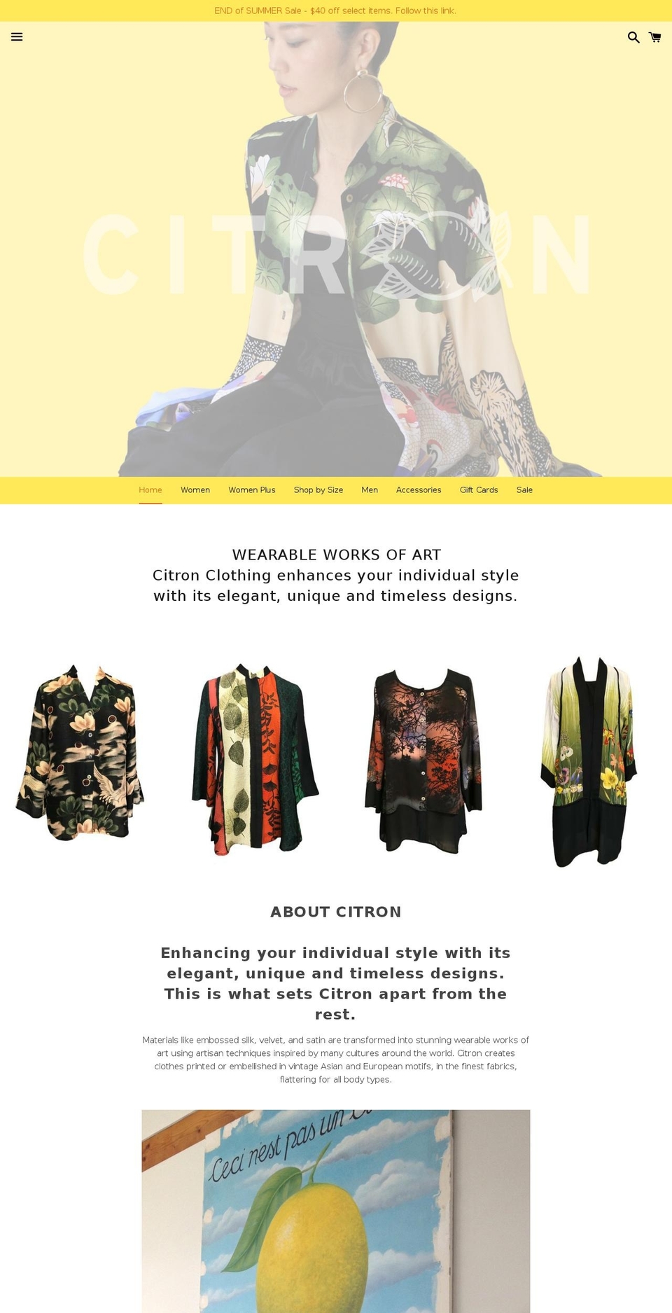 citronclothing.com — Shopify storefront screenshot