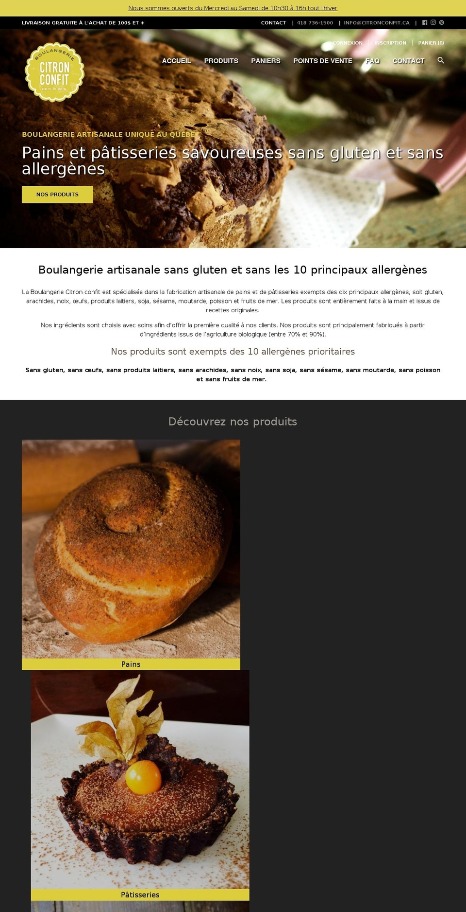 citronsconfits.com shopify website screenshot