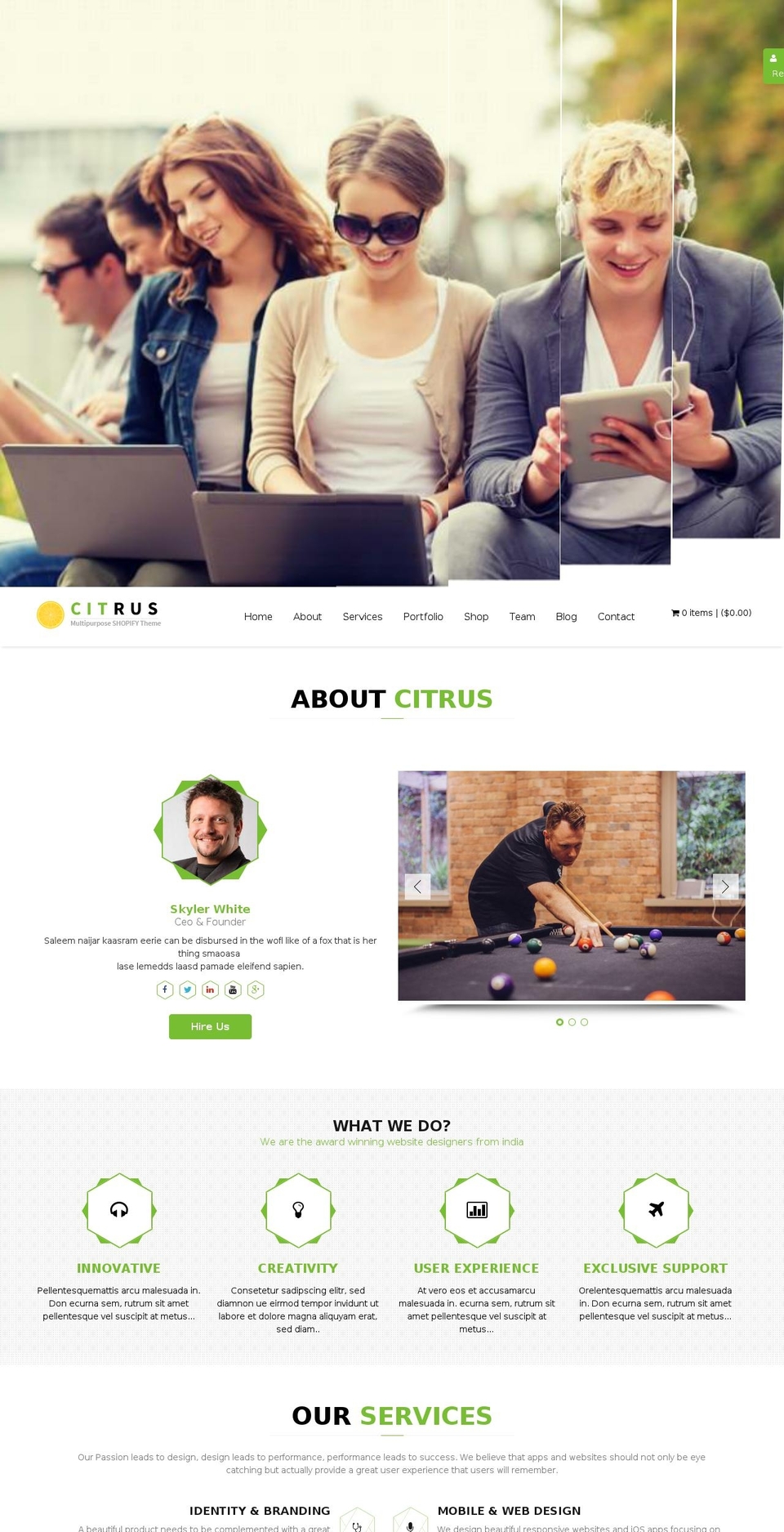 citrus-demo.myshopify.com shopify website screenshot