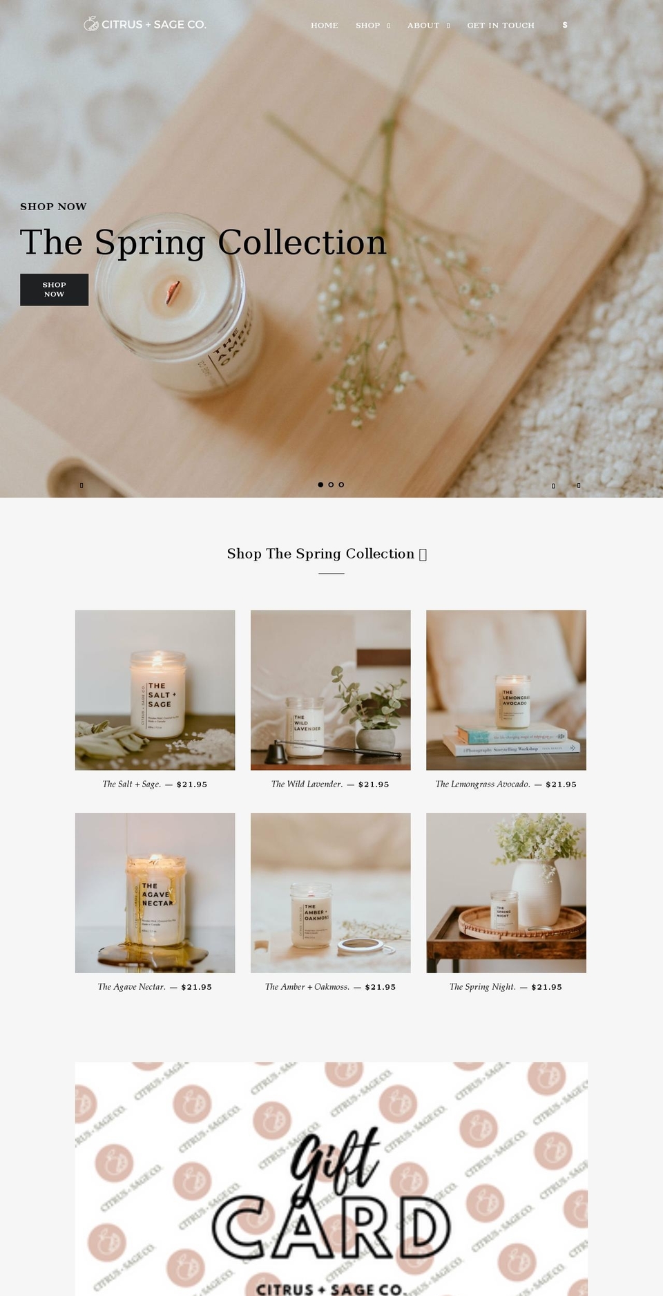 citrusandsageco.ca shopify website screenshot