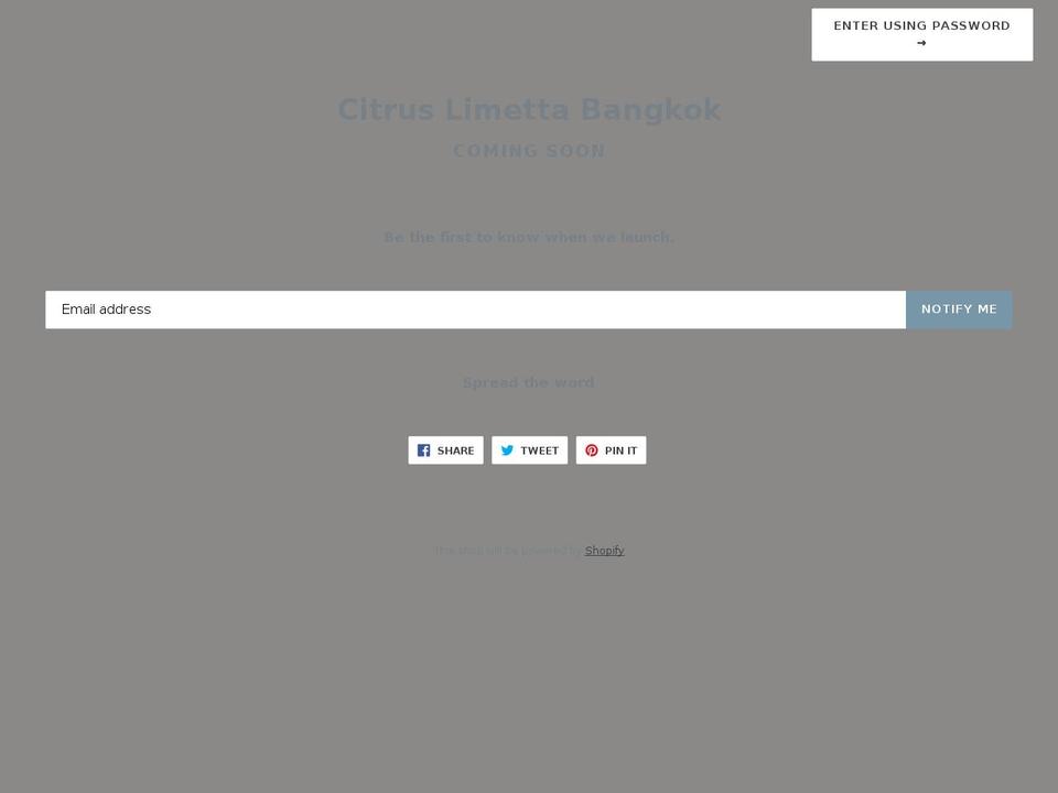 citruslimettabangkok.com — Shopify storefront screenshot