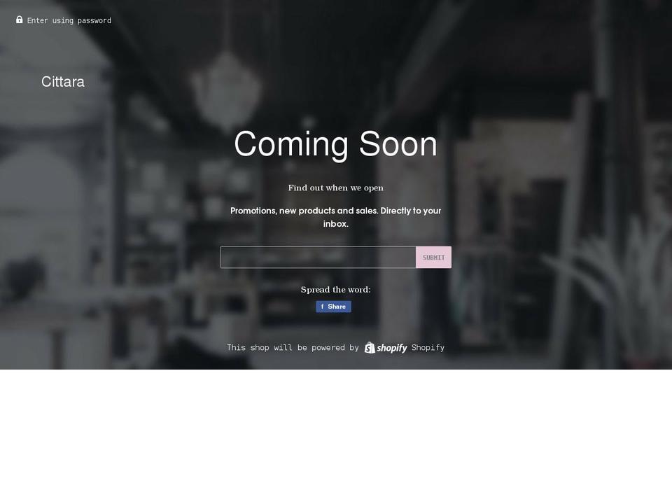 cittaraonline.com shopify website screenshot