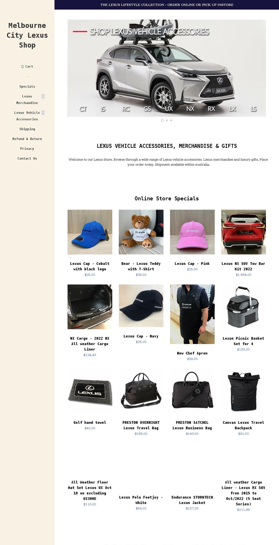 city-lexus-shop.myshopify.com shopify website screenshot