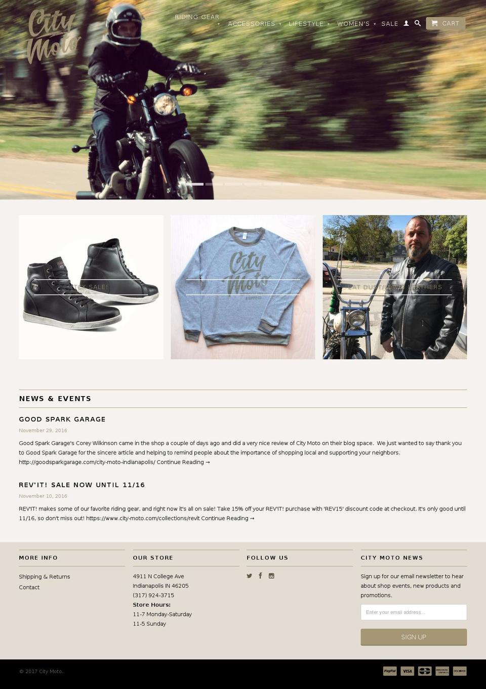 city-moto.co shopify website screenshot