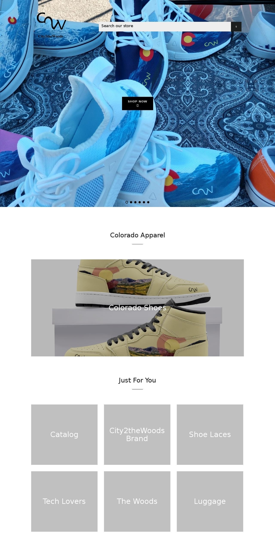 city2thewoods.com — Shopify storefront screenshot